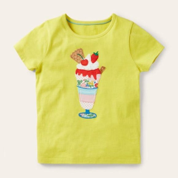NWT Mini Boden Icecream Appliqué T-Shirt-5-6Y - Picture 2 of 6